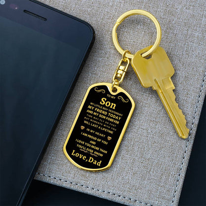 Dog Tag Key Chain