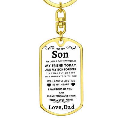Dog Tag Key Chain