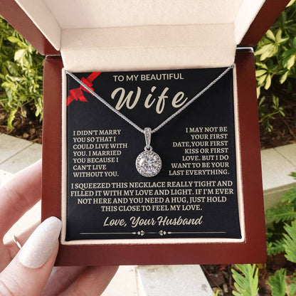 To My Beautiful Wife Eternal Hope Necklace | Valentine's Day, Birthday, Anniversary, Wedding Gift