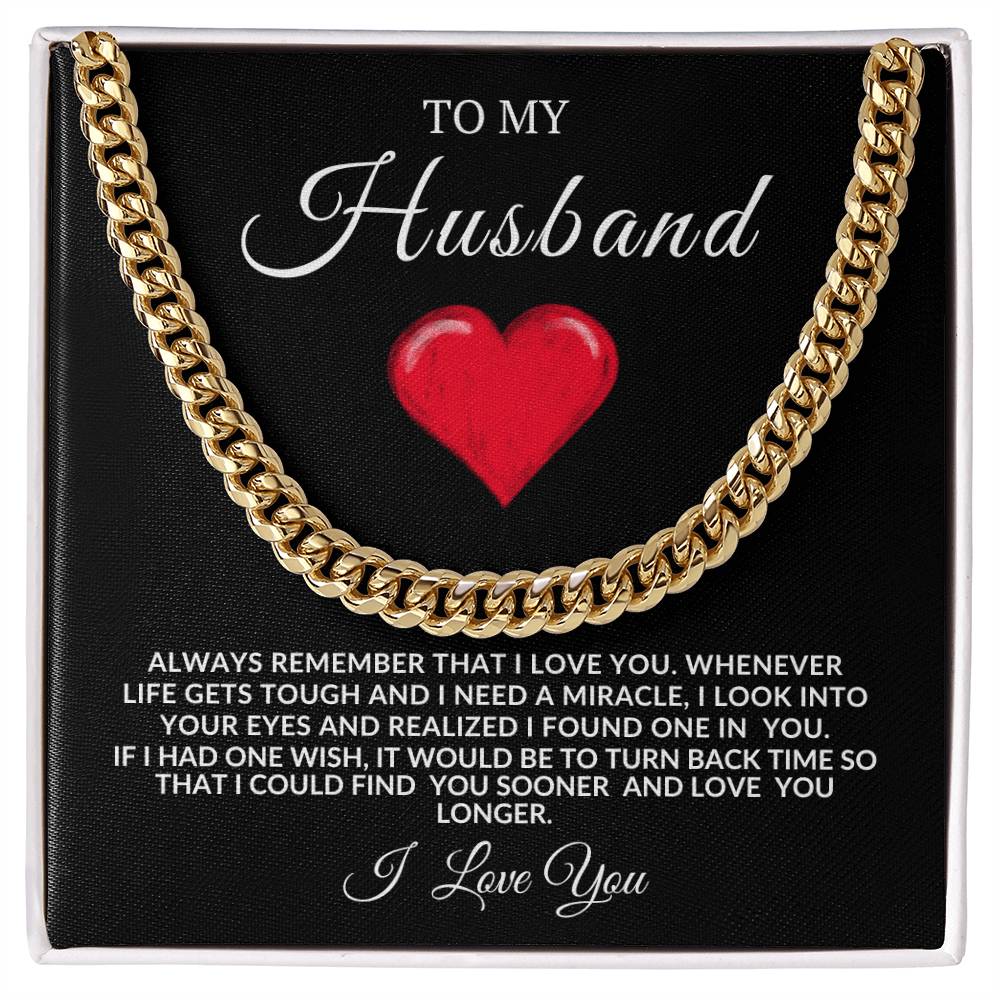 To My Husband Cuban Link | Valentine's,  Wedding, Birthday, Anniversary, Christmas Gift
