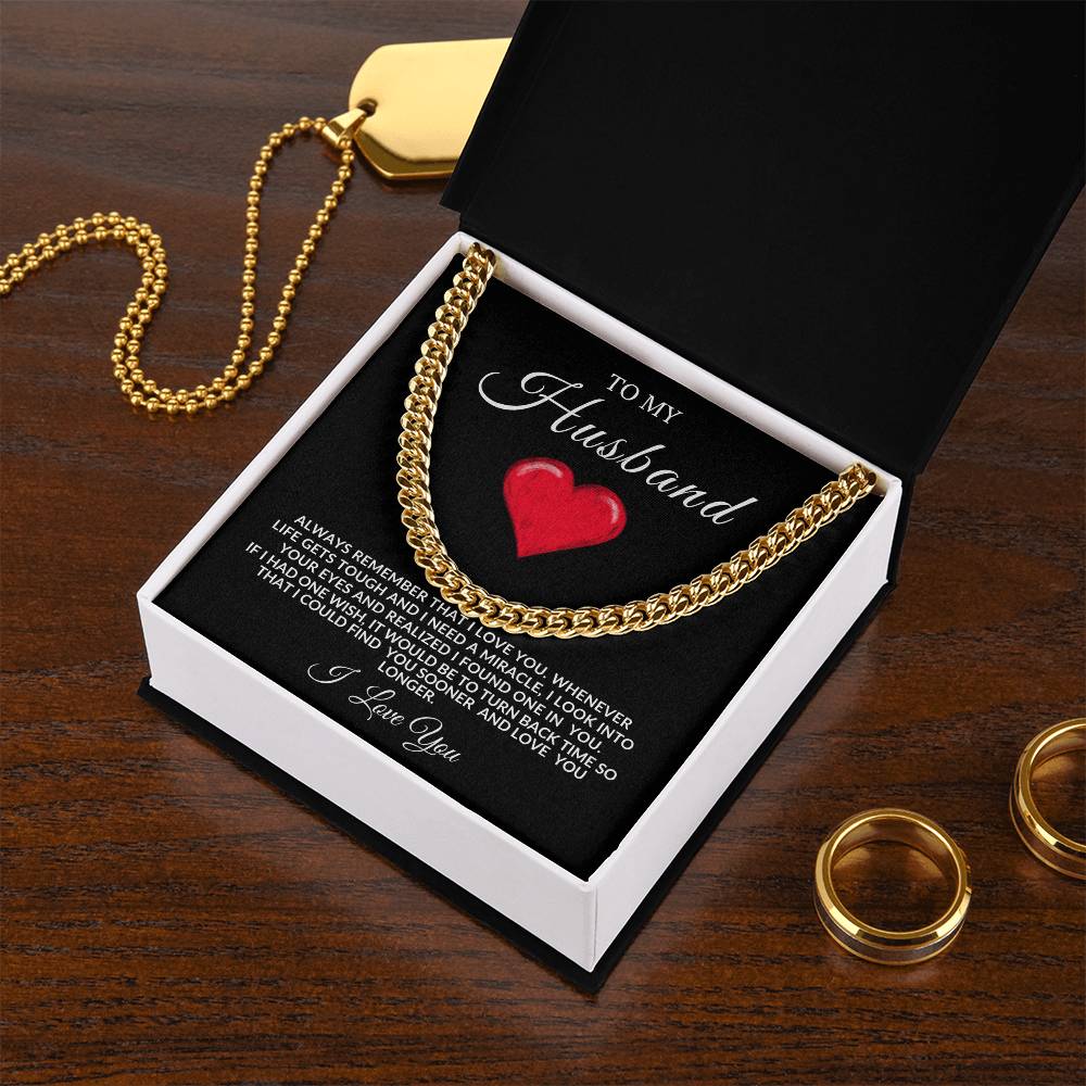 To My Husband Cuban Link | Valentine's,  Wedding, Birthday, Anniversary, Christmas Gift