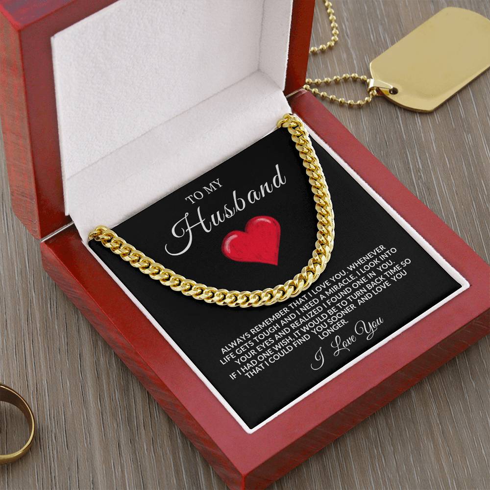 To My Husband Cuban Link | Valentine's,  Wedding, Birthday, Anniversary, Christmas Gift