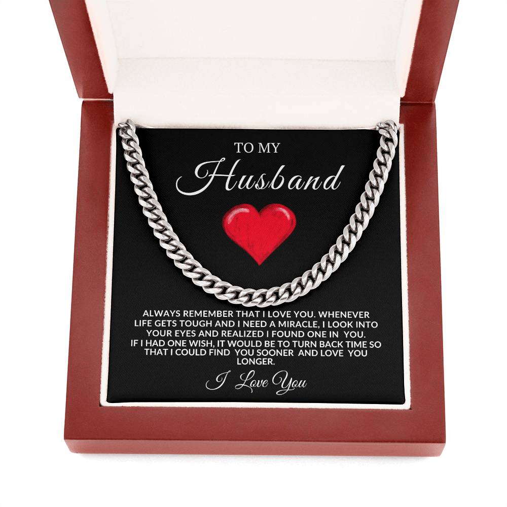 To My Husband Cuban Link | Valentine's,  Wedding, Birthday, Anniversary, Christmas Gift