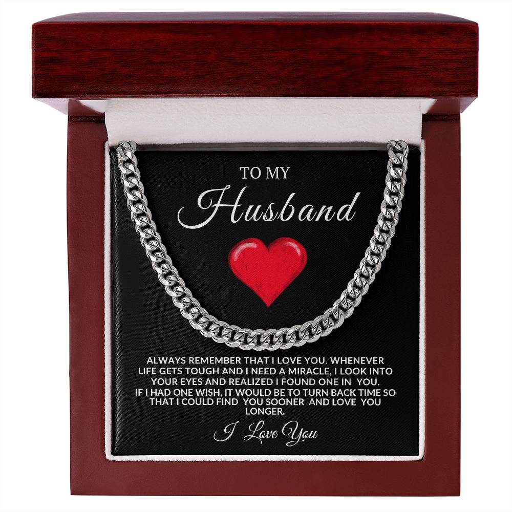 To My Husband Cuban Link | Valentine's,  Wedding, Birthday, Anniversary, Christmas Gift