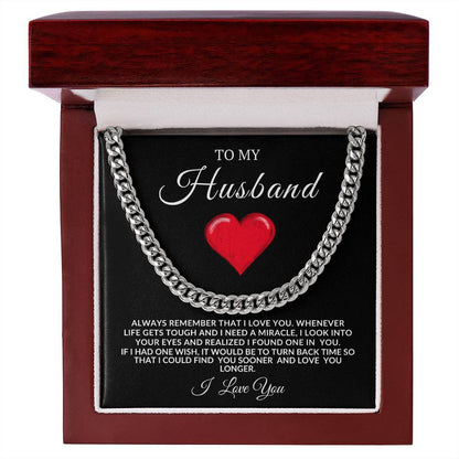 To My Husband Cuban Link | Valentine's,  Wedding, Birthday, Anniversary, Christmas Gift