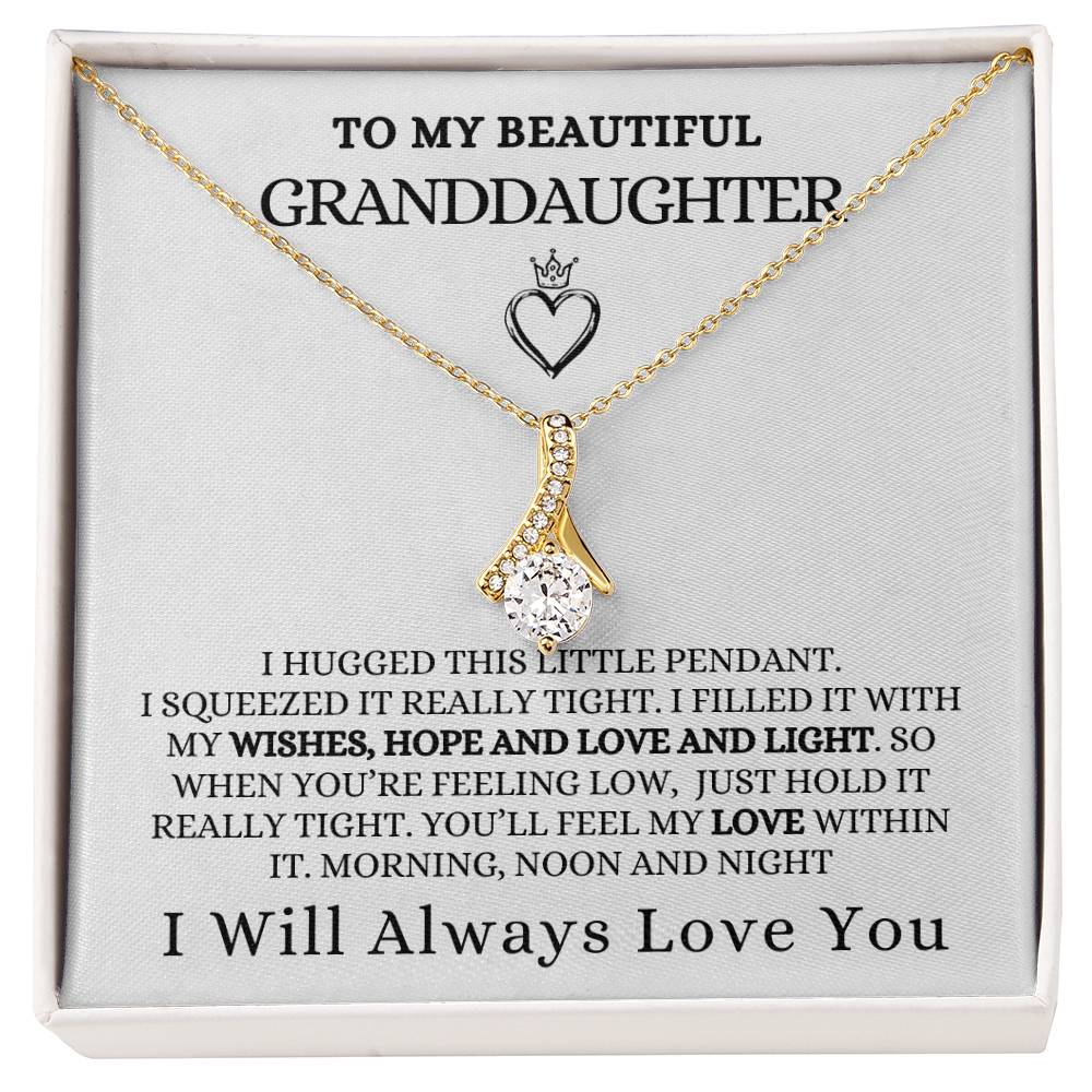To My Granddaughter Alluring Beauty Necklace