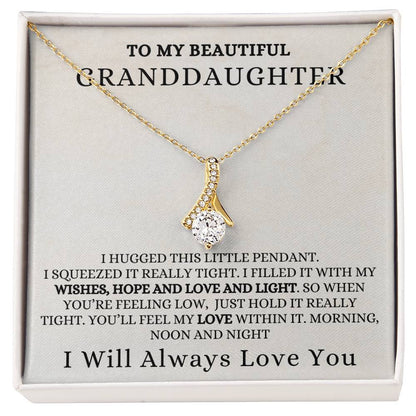 To My Beautiful Granddaughter Alluring Beauty Necklace
