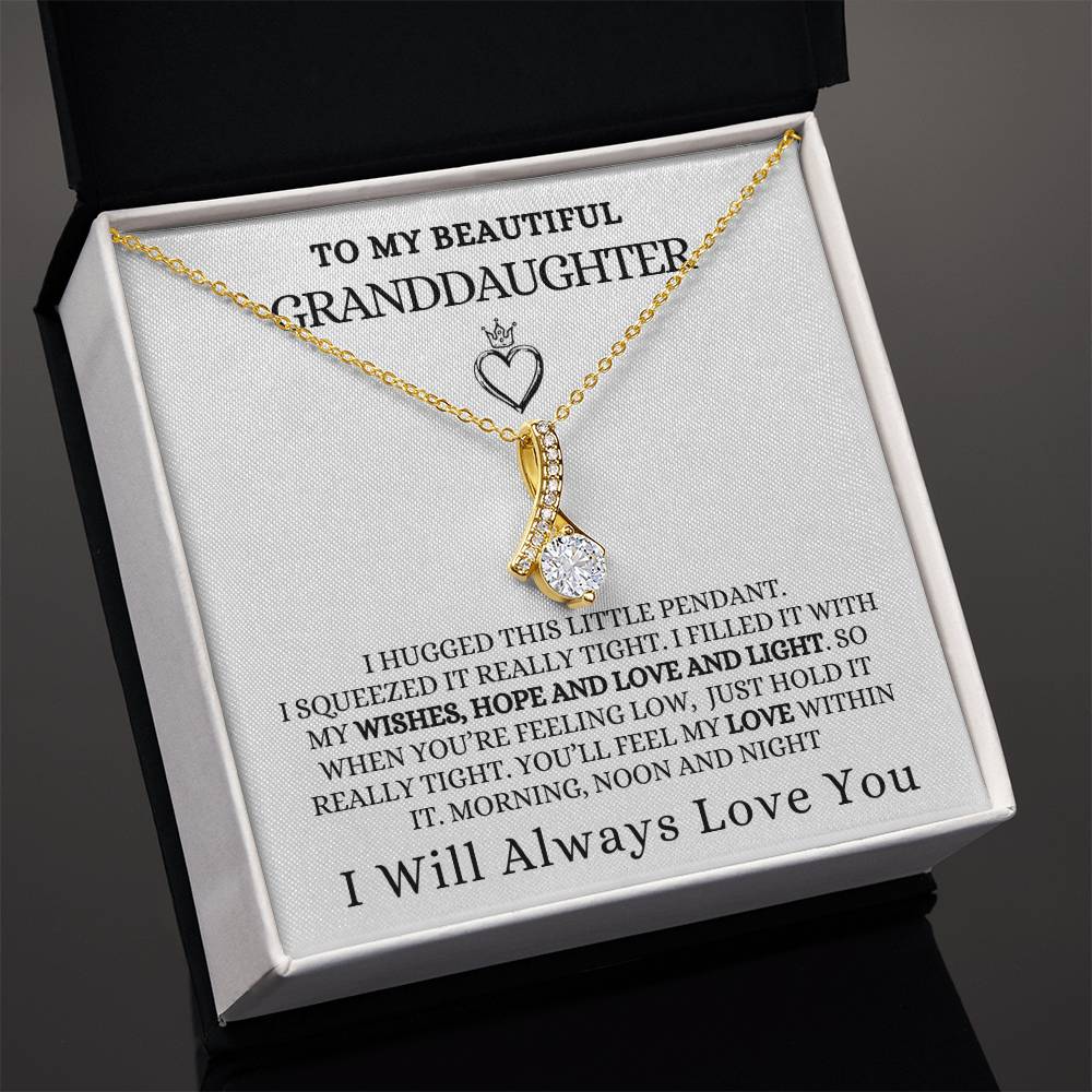 To My Granddaughter Alluring Beauty Necklace