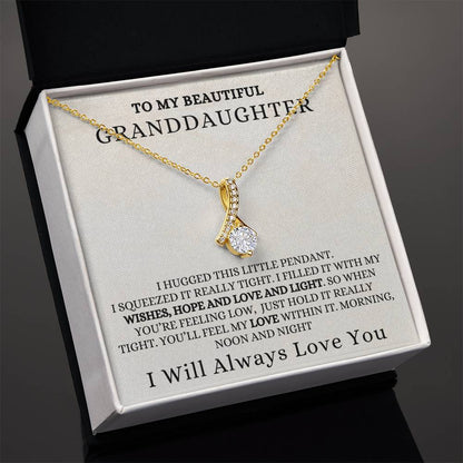 To My Beautiful Granddaughter Alluring Beauty Necklace