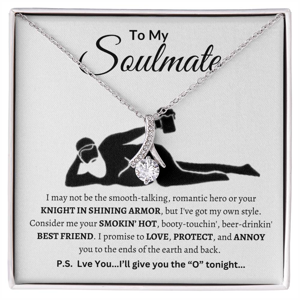 Funny Soulmate Necklace To My Soulmate "Smokin'Hot" Valentines, Anniversary, Christmas Gift