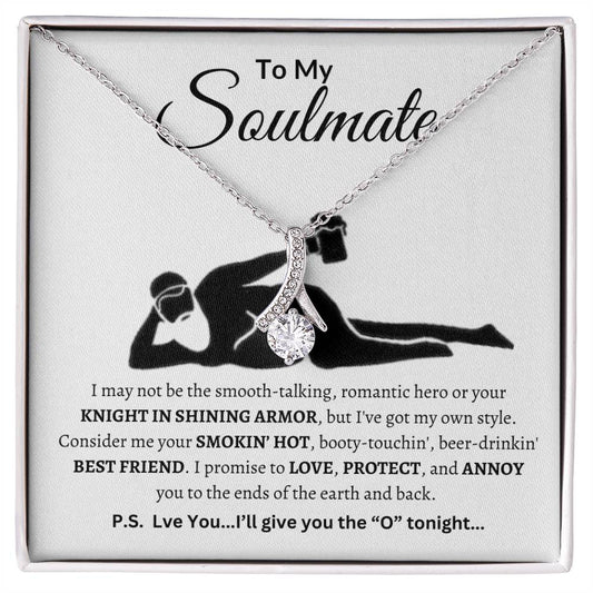 Funny Soulmate Necklace To My Soulmate "Smokin'Hot" Valentines, Anniversary, Christmas Gift