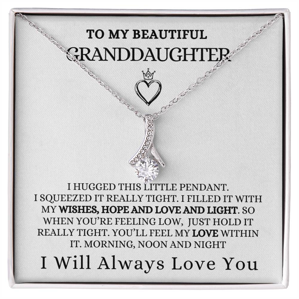 To My Granddaughter Alluring Beauty Necklace