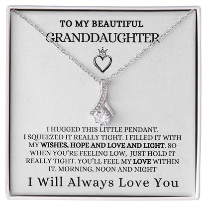 To My Granddaughter Alluring Beauty Necklace