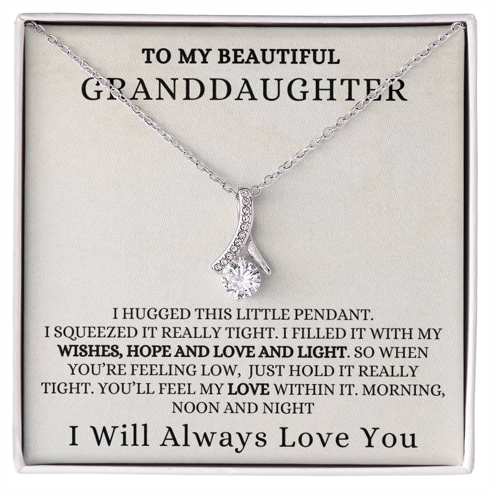 To My Beautiful Granddaughter Alluring Beauty Necklace