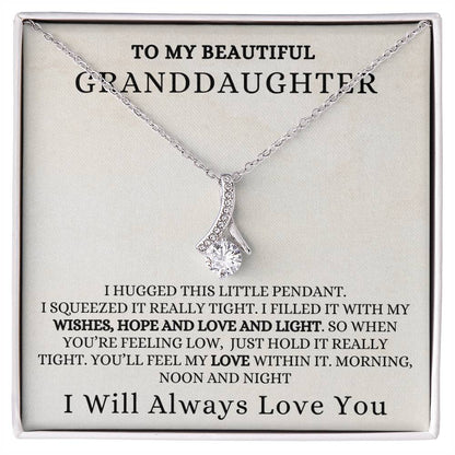 To My Beautiful Granddaughter Alluring Beauty Necklace
