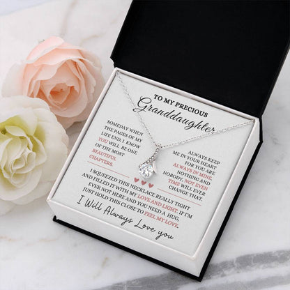 To My Precious Granddaughter Alluring Beauty Necklace-Christmas gift, Graduation Gift, Baby Shower, Birthday gift
