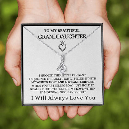 To My Granddaughter Alluring Beauty Necklace