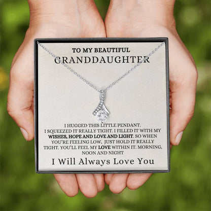 To My Beautiful Granddaughter Alluring Beauty Necklace