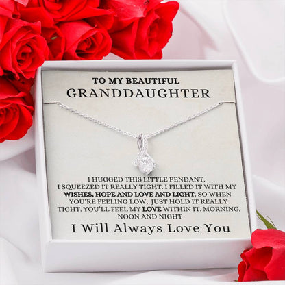 To My Beautiful Granddaughter Alluring Beauty Necklace