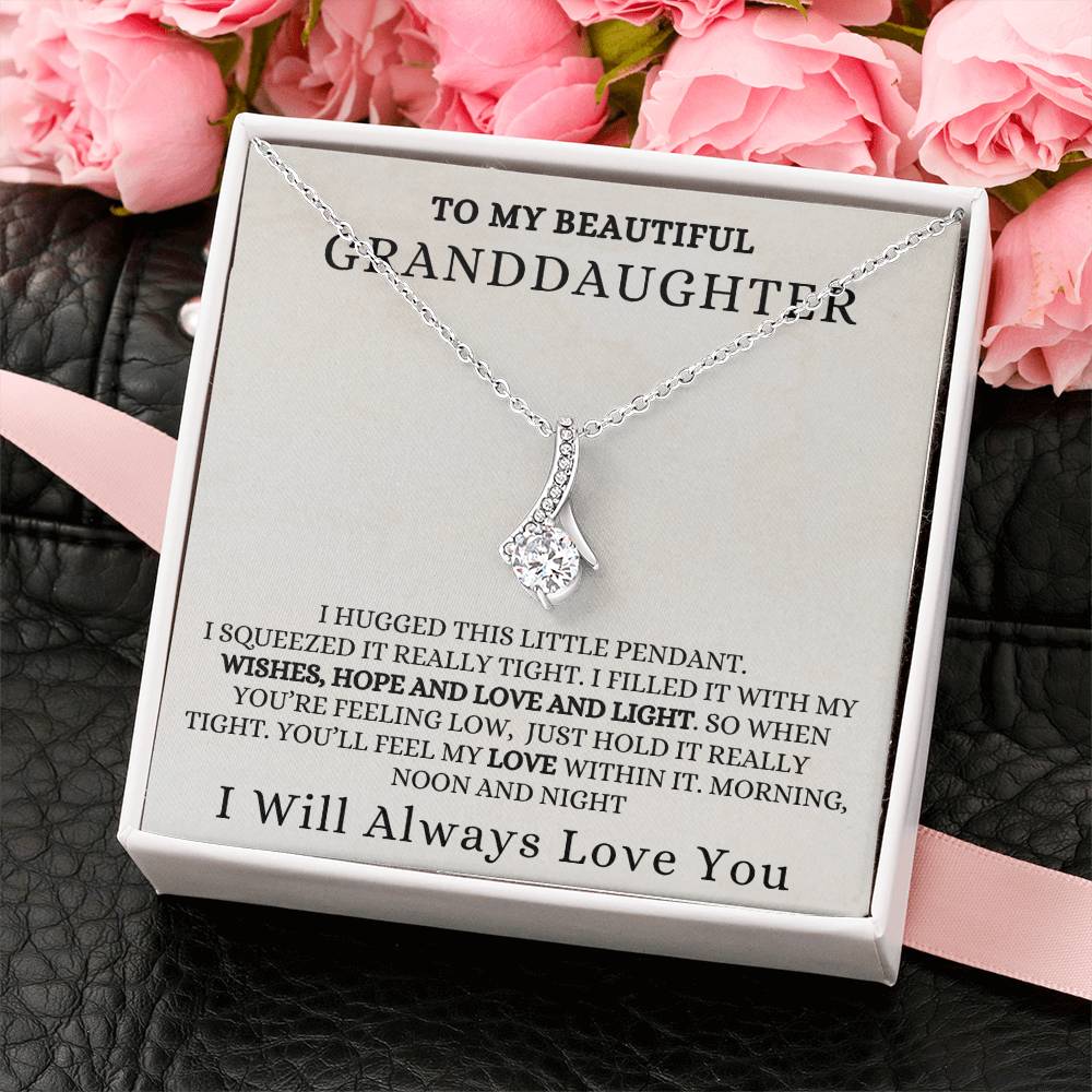 To My Beautiful Granddaughter Alluring Beauty Necklace