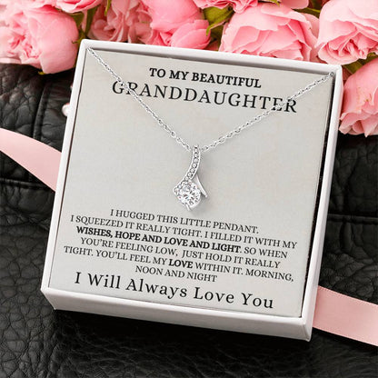 To My Beautiful Granddaughter Alluring Beauty Necklace