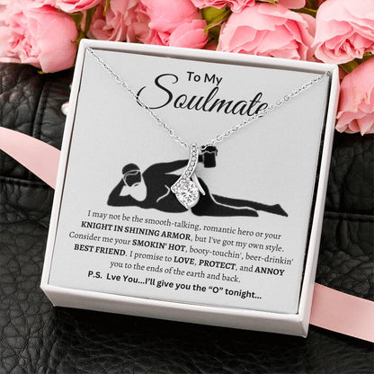 Funny Soulmate Necklace To My Soulmate "Smokin'Hot" Valentines, Anniversary, Christmas Gift