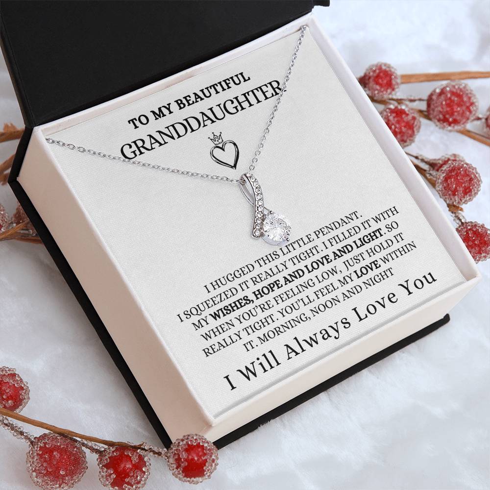 To My Granddaughter Alluring Beauty Necklace