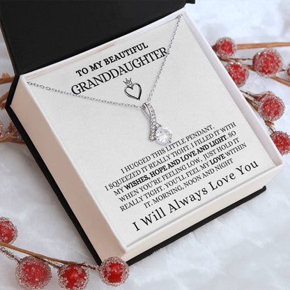 To My Granddaughter Alluring Beauty Necklace