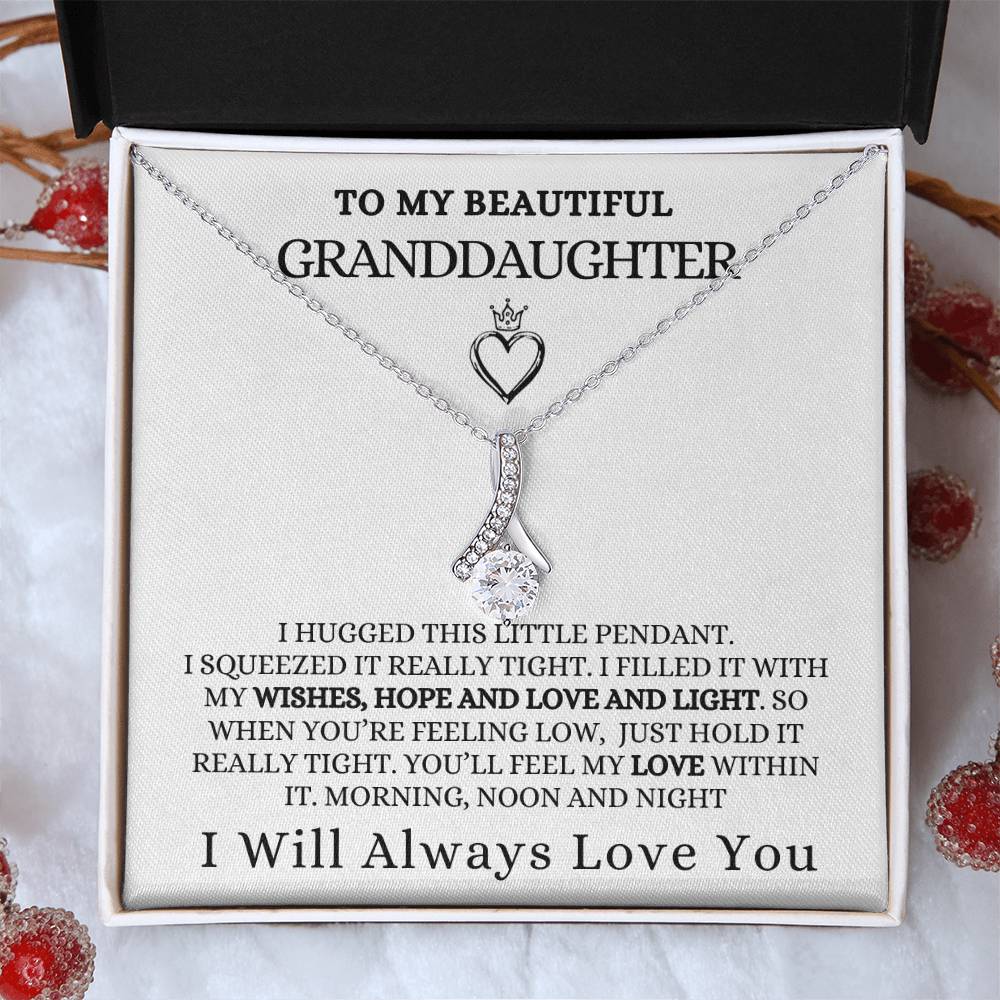 To My Granddaughter Alluring Beauty Necklace