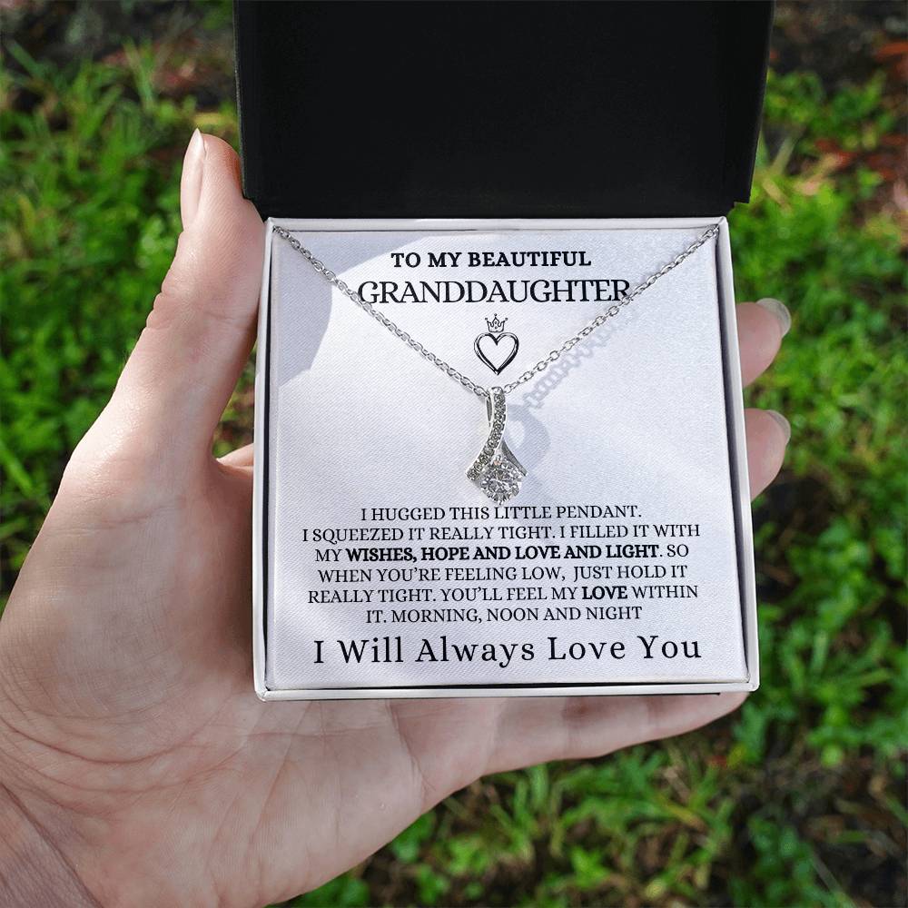 To My Granddaughter Alluring Beauty Necklace