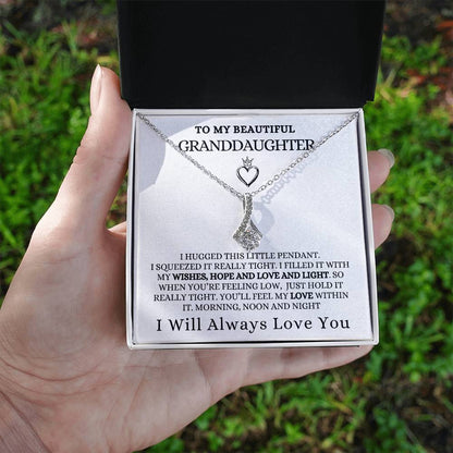 To My Granddaughter Alluring Beauty Necklace