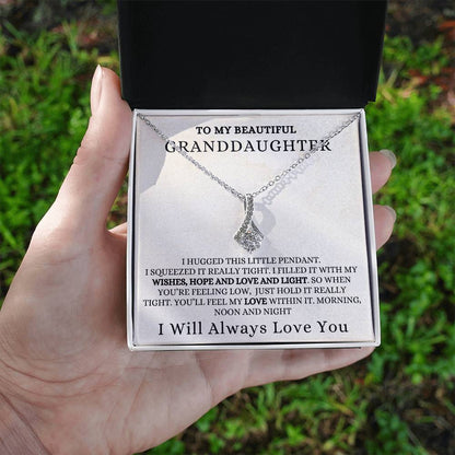 To My Beautiful Granddaughter Alluring Beauty Necklace