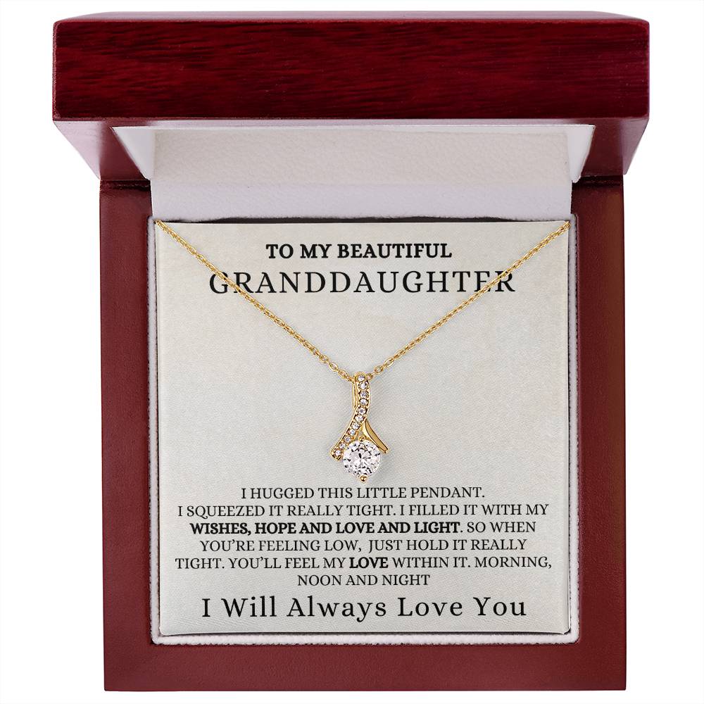 To My Beautiful Granddaughter Alluring Beauty Necklace