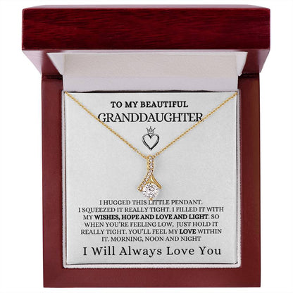 To My Granddaughter Alluring Beauty Necklace