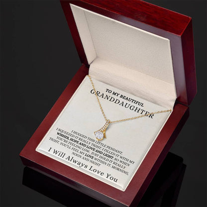 To My Beautiful Granddaughter Alluring Beauty Necklace