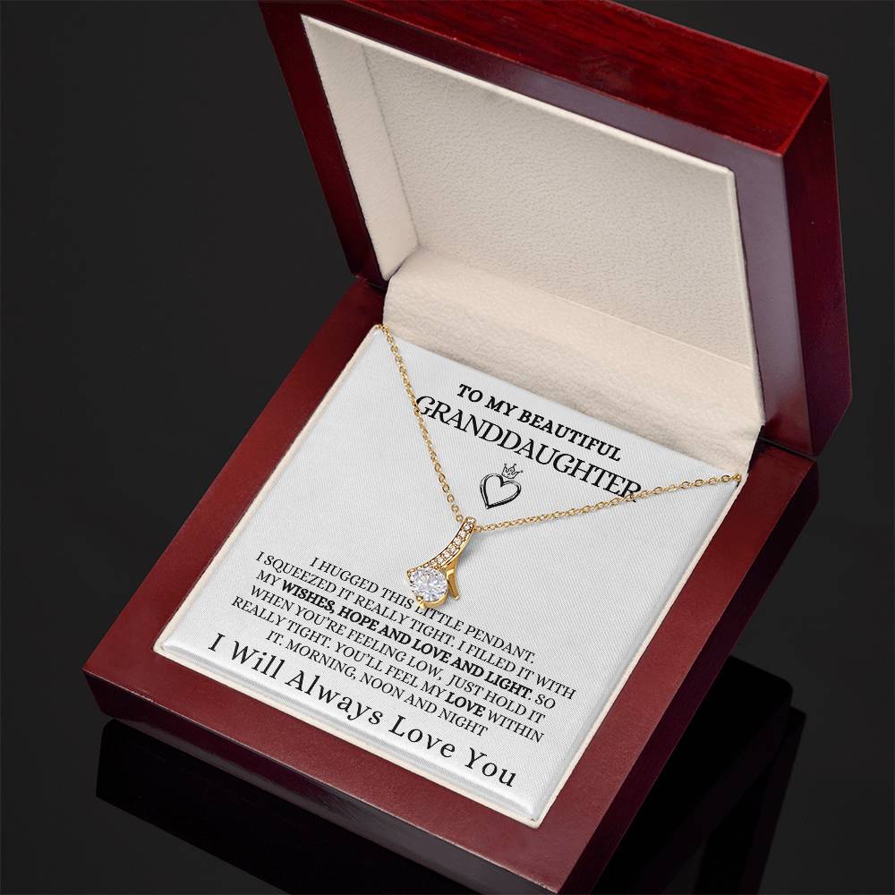 To My Granddaughter Alluring Beauty Necklace