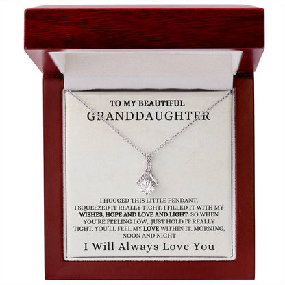 To My Beautiful Granddaughter Alluring Beauty Necklace