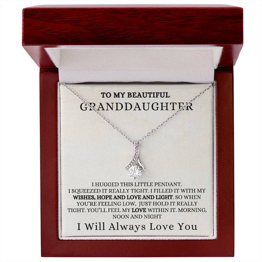 To My Beautiful Granddaughter Alluring Beauty Necklace
