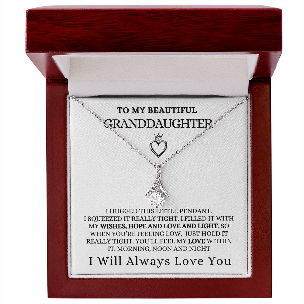 To My Granddaughter Alluring Beauty Necklace