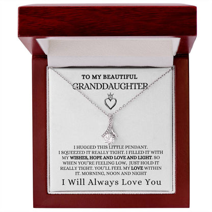 To My Granddaughter Alluring Beauty Necklace