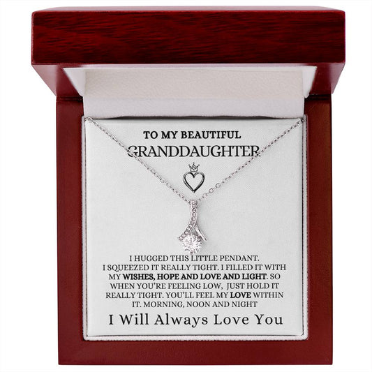To My Granddaughter Alluring Beauty Necklace