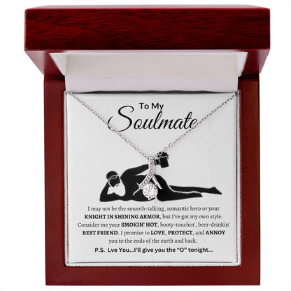 Funny Soulmate Necklace To My Soulmate "Smokin'Hot" Valentines, Anniversary, Christmas Gift