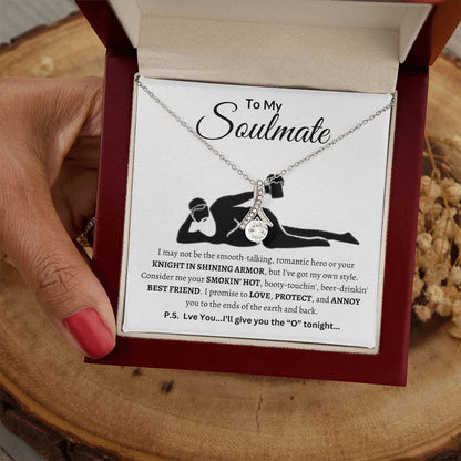 Funny Soulmate Necklace To My Soulmate "Smokin'Hot" Valentines, Anniversary, Christmas Gift