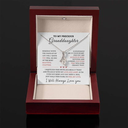 To My Precious Granddaughter Alluring Beauty Necklace-Christmas gift, Graduation Gift, Baby Shower, Birthday gift