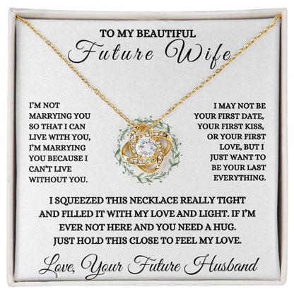 To My Future Wife Love Knot Necklace
