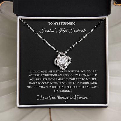 SMOKIN' HOT SOULMATE LOVE KNOT NECKLACE                              .