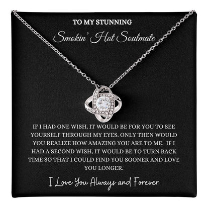 SMOKIN' HOT SOULMATE LOVE KNOT NECKLACE                              .