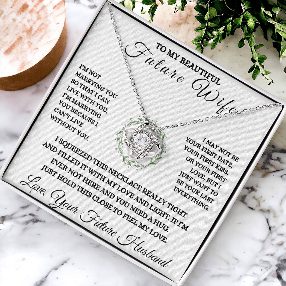 To My Future Wife Love Knot Necklace