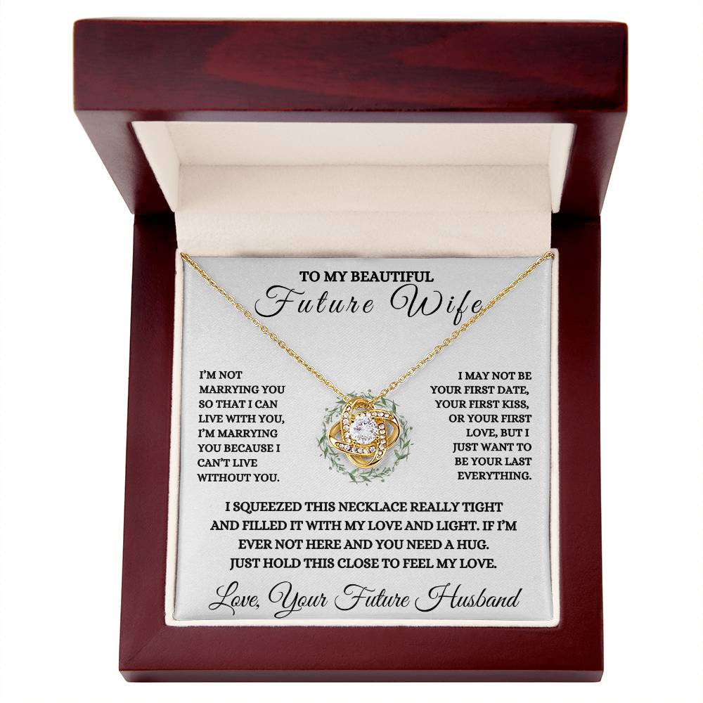 To My Future Wife Love Knot Necklace