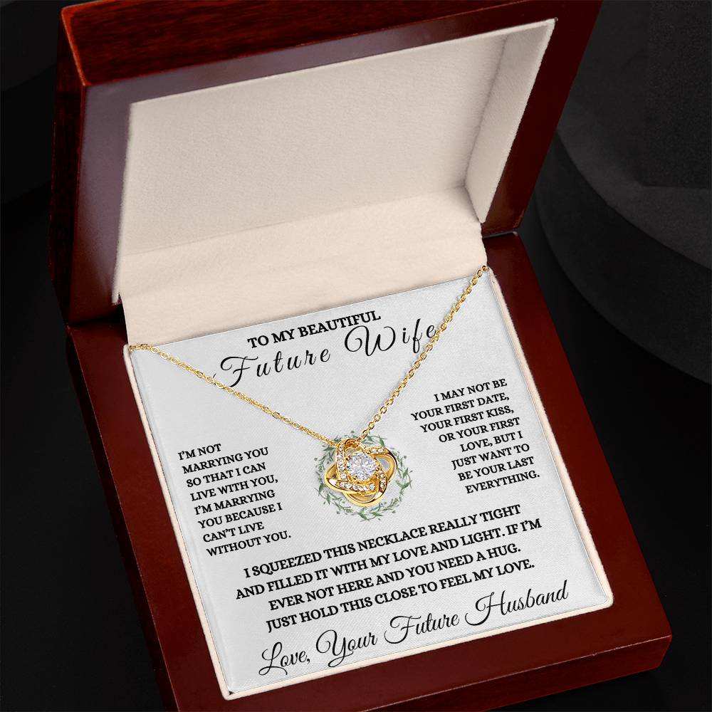 To My Future Wife Love Knot Necklace